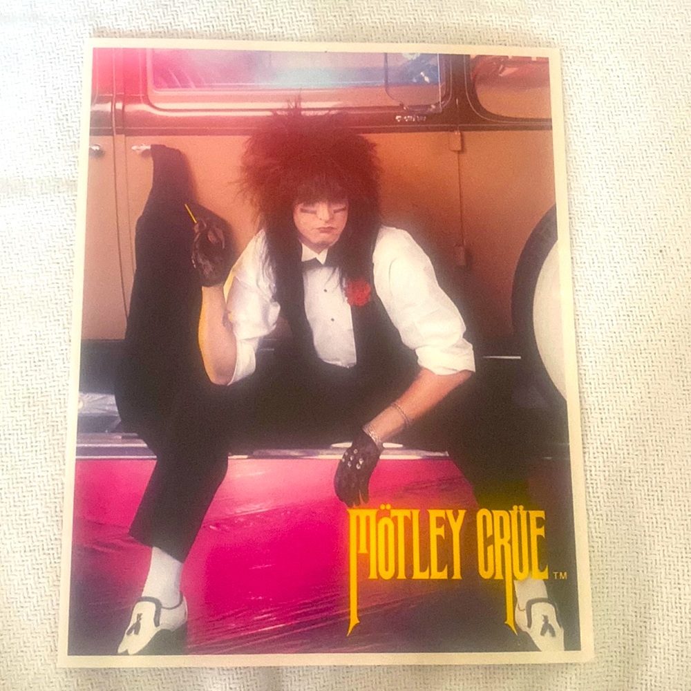 NIKKI SIXX Motley Crue Theatre of Pain Limo Print from 1985
